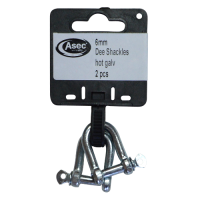 ASEC Steel Dee Shackles 6mm - Zinc Plated