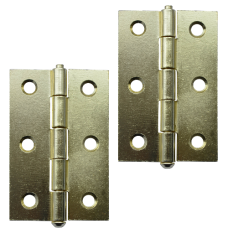 ASEC 75mm Loose Pin Butt Hinges  - Electro Brass