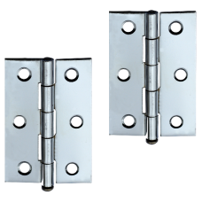 ASEC 75mm Loose Pin Butt Hinges  - Polished Chrome