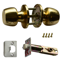 ASEC Passage Knobset  - Polished Brass