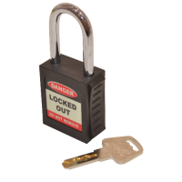 ASEC Safety Lockout Tagout Padlock  - Black