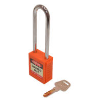 ASEC Safety Lockout Tagout Padlock Long Shackle  - Orange