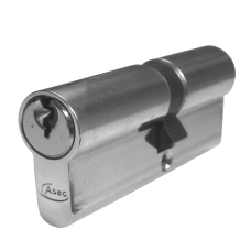 ASEC 5-Pin Euro Double Cylinder 80mm 40/40 35/10/35 Keyed To Differ  - Nickel Plated