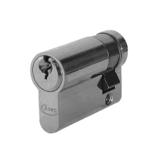 ASEC 5-Pin Euro Half Cylinder 40mm 30/10 Keyed To Differ  - Nickel Plated