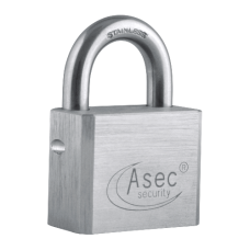 ASEC Open Shackle Padlock with Removable Cylinder  - Silver