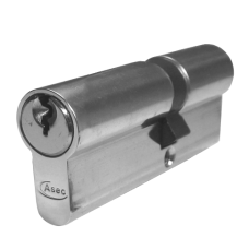 ASEC 5-Pin Euro Double Cylinder 80mm 35/45 30/10/40 Keyed To Differ  - Nickel Plated