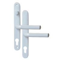 ASEC 68mm Lever UPVC Door Furniture With Snib  - White