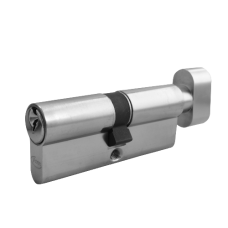 ASEC 5-Pin Euro Key & Turn Cylinder 80mm 40/T40 35/10/T35 Keyed To Differ  - Nickel Plated