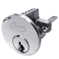 ASEC 5-Pin Rim Cylinder  Keyed To Differ  - Chrome Plated