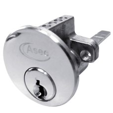 ASEC 5-Pin Rim Cylinder  Keyed To Differ  - Chrome Plated