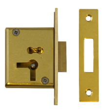 ASEC 50mm 2 Lever Cupboard Lock Right Hand - Satin Brass