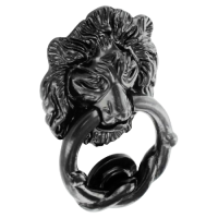 ASEC Antique Style Lion Head Knocker 150mm - Black