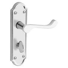 ASEC URBAN San Francisco Bathroom Lever on Plate  Door Furniture  - Satin Nickel