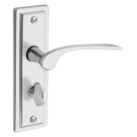 ASEC URBAN New York Bathroom Lever on Plate Door Furniture  - Satin Nickel