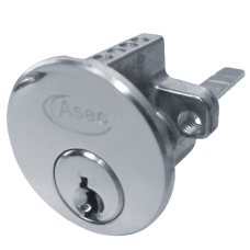 ASEC 5-Pin Rim Cylinder  Keyed To Differ  - Nickel Plated