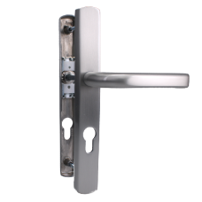 ASEC 70 Lever Door Furniture To Suit Ferco - 200mm Backplate Satin - Silver