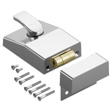 ASEC AS12 Rollerbolt Nightlatch 60mm Case Only - Polished Chrome