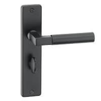 ASEC URBAN San Diego Bathroom Lever on Plate Door Furniture Ebony - Black