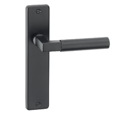 ASEC URBAN San Diego Lever on Plate Latch Door Furniture Ebony - Black