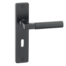 ASEC URBAN San Diego Lever on Plate Lock Door Furniture Ebony - Black