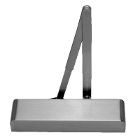 ASEC Architectural Size 2-5 Door Closer With Backcheck & Delayed Action CE UKCA FD120 C W Cover & Arm Silver