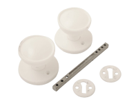 ASEC Plastic Rim Mortice Knob Set 48mm White