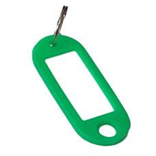 ASEC Key Name Tag Bag of 50 Single Colour Green