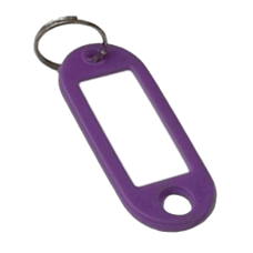 ASEC Key Name Tag Bag of 50 Single Colour Purple - Light Blue