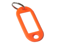 ASEC Key Name Tag Bag of 50 Single Colour Orange - Pink