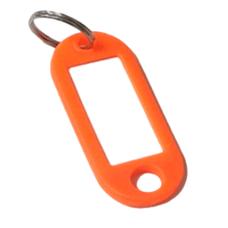 ASEC Key Name Tag Bag of 50 Single Colour Orange - Pink