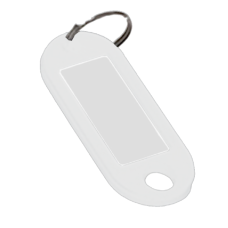 ASEC Key Name Tag Bag of 50 Single Colour White