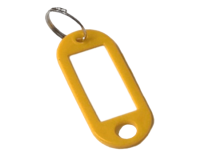 ASEC Key Name Tag Bag of 50 Single Colour Yellow