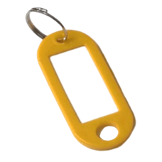 ASEC Key Name Tag Bag of 50 Single Colour Yellow