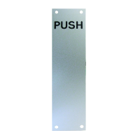 ASEC Push Pull Engraved Finger Plate75mm Width x 1.2mm Depth (SAA) PUSH 300mm Height - Satin Anodised Aluminium