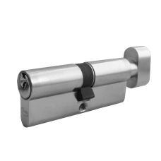 ASEC 5-Pin Euro Key & Turn Cylinder 85mm 45/T40 40/10/T35 Keyed To Differ  - Nickel Plated