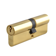 ASEC 6-Pin Euro Double Cylinder 70mm 35/35 30/10/30 Keyed To Differ  - Polished Brass