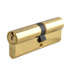 ASEC 6-Pin Euro Double Cylinder 80mm 40/40 35/10/35 Keyed To Differ  - Polished Brass