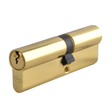 ASEC 6-Pin Euro Double Cylinder 90mm 40/50 35/10/45 Keyed To Differ  - Polished Brass