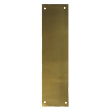 ASEC 75mm Wide  Finger Plate 300mm Standard - Polished Brass