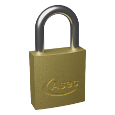 ASEC KA Open Shackle Brass Padlock 25mm Keyed Alike `B` 