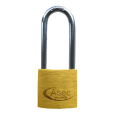 ASEC KA Long Shackle Brass Padlock 30mm Keyed Alike To CX 