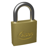 ASEC KD Open Shackle Brass Padlock 30mm Keyed To Differ 