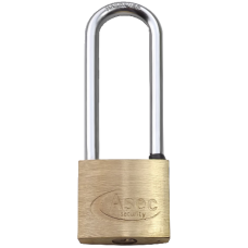 ASEC KA Long Shackle Brass Padlock 40mm Keyed Alike to E 