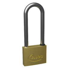 ASEC KD Long Shackle Brass Padlock 50mm Keyed To Differ 