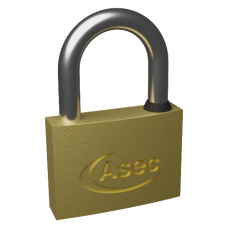 ASEC KA Open Shackle Brass Padlock 60mm Keyed Alike `H` 