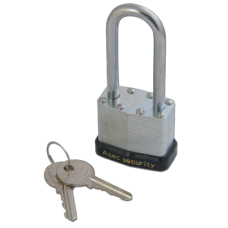 ASEC 787 & 797 Open Shackle Laminated Padlock 40mm Keyed To Differ Long Shackle 