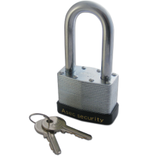 ASEC 787 & 797 Open Shackle Laminated Padlock 50mm Keyed To Differ Long Shackle 