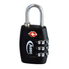 ASEC TSA Combination Padlock 30mm Keyed To Differ 