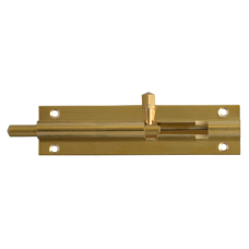 ASEC  25mm Wide Straight Barrel Bolt 102mm  - Polished Brass