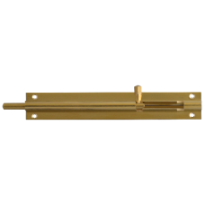 ASEC  25mm Wide Straight Barrel Bolt 152mm  - Polished Brass